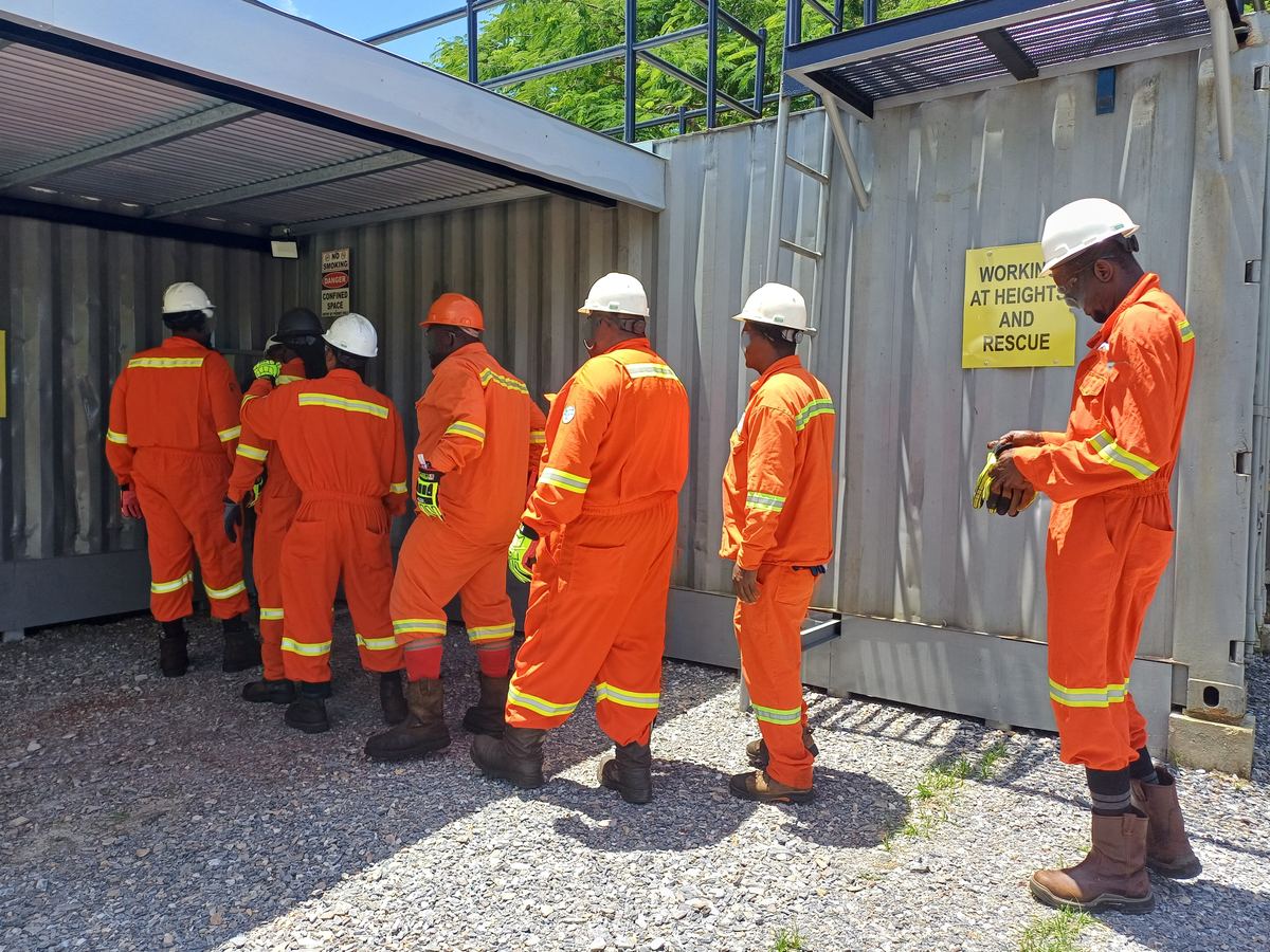 Kelemarc trainees participating in hands-on confined space and rescue training