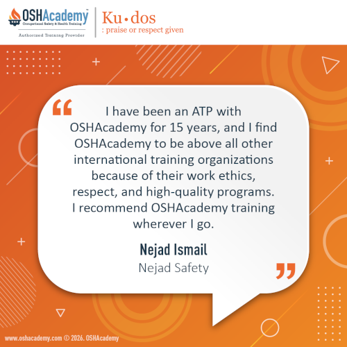 Kudos from Nejad Ismail at Nejad Safety